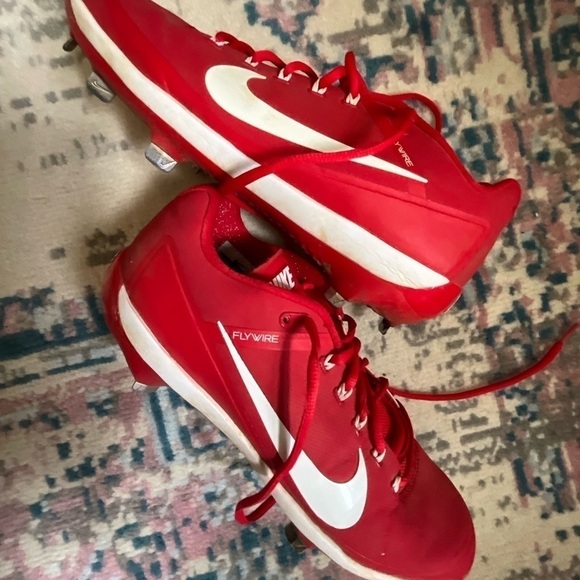 Nike Air Clipper '17 Men's Metal Baseball Cleats red white size 10.5 - Picture 12 of 13